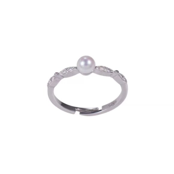925 natural freshwater pearl ring - Picture 1 of 5